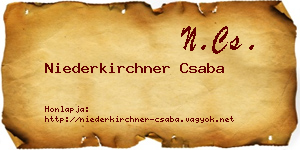 Niederkirchner Csaba névjegykártya