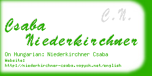 csaba niederkirchner business card